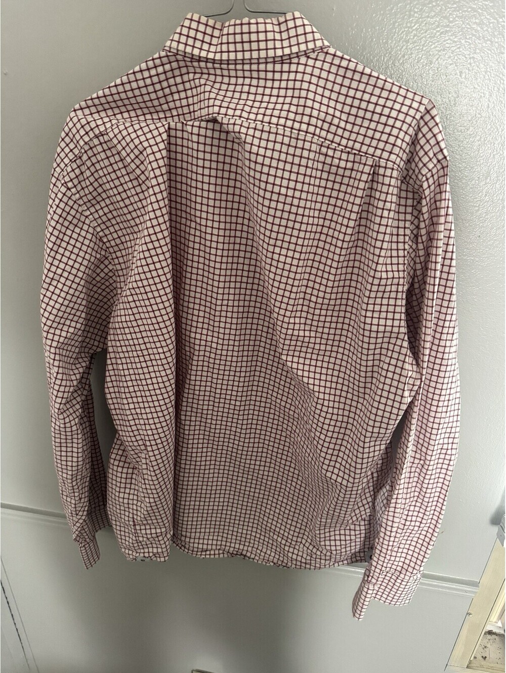 Cremieux Classics Shirt Mens XL Red White Tattersall Check Long Sleeve Button Up - Picture 3 of 3